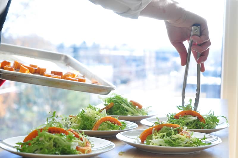 Plating Squash Salads